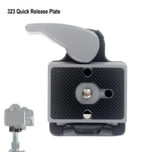 323 Quick Release Adapter Q/R Plate Compatible with Manfrotto 200PL-14 Tripod - Picture 1 of 12