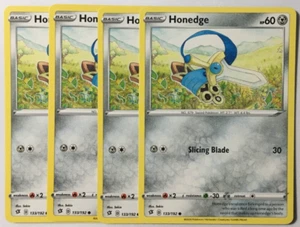 POKEMON 4X HONEDGE 133/192 REBEL CLASH COMMON NEAR MINT-PLAYSET - Picture 1 of 1