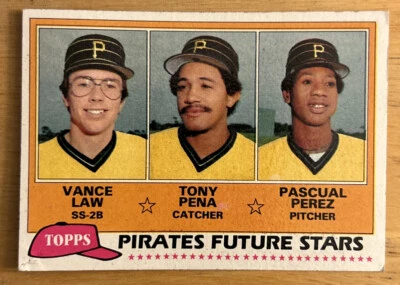 1981 Topps Pirates Future Stars Rookies Vance Law Tony Pena Pascual Perez GD/VG - Image 1 of 4