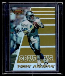 1996 Bowman's Best Refractor #60 Troy Aikman Cowboys HOF *EX MT - Picture 1 of 2