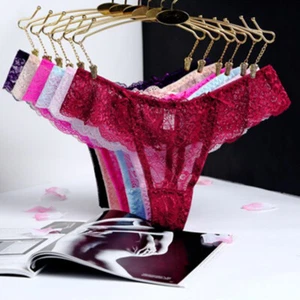 6Pack Women Sexy Lace Underwear Lingerie Panties G-String Brief Thong Plus Size - Picture 1 of 12