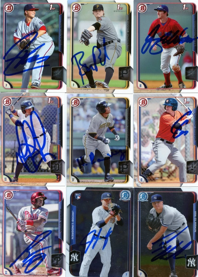 IAN CLARKIN SIGNED 2015 BOWMAN CHROME PROSPECT ROOKIE CARD AUTO - Image 1 of 1