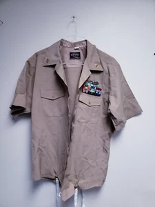 US Navy Flying Cross uniform shirt XL Polyester Wool Beige - Picture 1 of 11