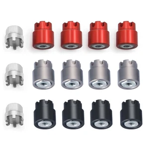 4 pezzi accoppiatore mozzo ruota alluminio dadi M2 adattatore per cingolato assiale SCX24 1:24 RC nuovo - Foto 1 di 16