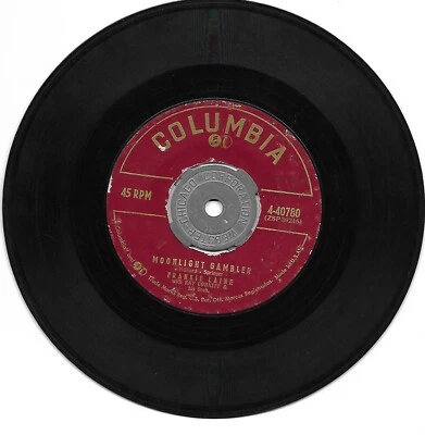 Frankie Laine w/Ray Conniff & Orch, Moonlight Gambler/Lotus Land 45 VG+ Columbia - Image 1 of 2