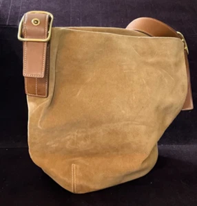 Vintage Coach Legacy Ergo Bucket Bag In Brown Suede 9187. G1S. Tan - Picture 1 of 7