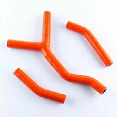 Mangueras de refrigerante de radiador de silicona naranja para KTM 200/250/300 EXC/XC 2004-2007 Foto 1 de 3