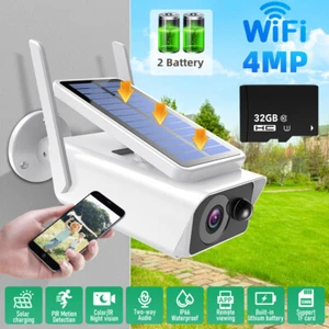 4MP Solar Security Camera System Wireless Home WiFi Outdoor Night Vision+Battery - Picture 1 of 25