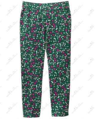 Pantalón Gymboree Niñas Talla 8 Ciruela Poni Mejor Amigo Verde Floral Nuevo con Etiquetas Pantalones Ponte Foto 1 de 3