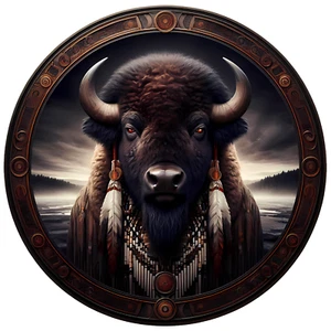 Buffalo Totem Decal - Spirit Animal Decal - Native American Totem Decal - Picture 1 of 1