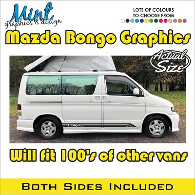 MAZDA BONGO Camper Side friendee Stripe Decals Stickers Van Graphics NO P&P 025 - Image 1 of 3