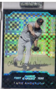 2004 (GIANTS) Bowman Chrome X-Fractors #274 Luke Anderson /172
