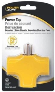 POWER ZONE RUBINETTO ALIMENTAZIONE TRIPLA PRESA 15 AMP #ORAD0200 NUOVO - Foto 1 di 1