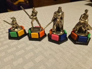 2004 Star Wars Trivial Pursuit Game Pieces; Yoda, Vader, Luke, Obi, w/pie pieces - Picture 1 of 10