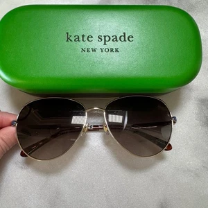 Kate Spade New York Katalina Sunglasses Aviator Gold Frame Brown Gradient Lens - Picture 1 of 4
