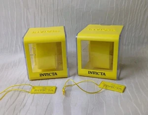 2 INVICTA Authentic Yellow Uhrenbox Clear Storage Case Presentation Display - Bild 1 von 10