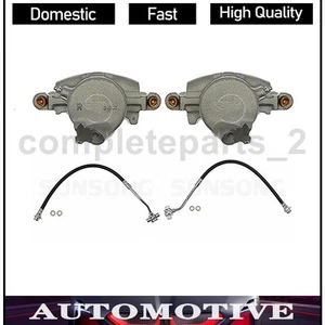 Front Calipers Front Brake Hydraulic Hose Brake Line Fits Chevrolet K10 5.7L - Picture 1 of 12