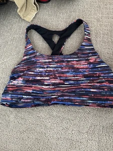 Lululemon Break Free Racerback BH Lila Alpenstreifen Racerback Damen 8 - Bild 1 von 6