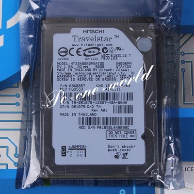100% OK HTS548060M9AT00 HITACHI 60 GB 2.5" 5400 RPM 8 MB PATA Hard Disk HDD - Image 1 of 2