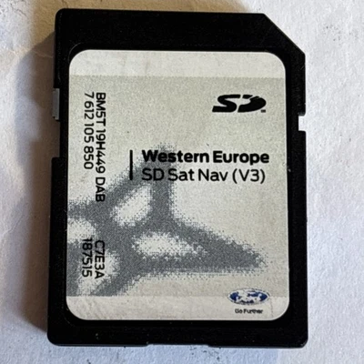 Ford Maps SD Card Sat Nav V3 Western Europe Tested Genuine BM5T-19H449-DAB - Image 1 of 3