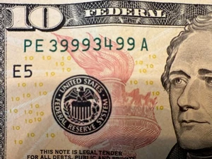 Five of a Kind 9’s Fancy Trinary Serial $10 Dollar Bill 2017A “339993499” - Picture 1 of 3