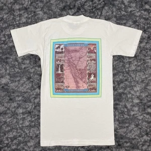 Vintage Land Rover TShirt Mens Size S White Official Adventure Freedom USA 90s - Picture 1 of 12