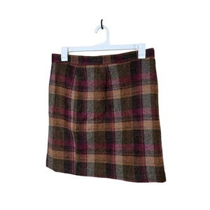 Bushwacker Wollmischung Karo Rock Damen braun lila akademisch - Bild 1 von 4