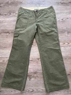 Horny Toad Bootcut Pants Womens 10 Green Ankle Length Cargo Pocket - Image 1 of 4
