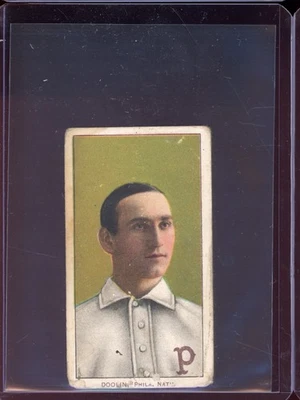 1909-11 1910 T206 Piemonte Mickey Doolin Retrato RUIM Perda de papel na parte de trás - Imagem 1 de 2