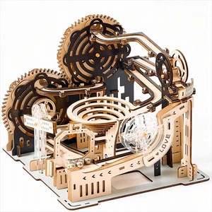 3D Wooden Marble Run Puzzle Kit with Motor Mechanical Model for Adults & Teens - Picture 1 of 11