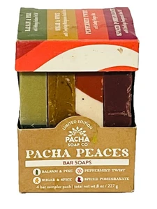 PACHA SOAP CO 4 Soap Holiday Sampler Pack Scented Bar Soaps Limited Edition NEW - Picture 1 of 8