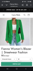 Women's BlazerEmerald Green / M - Picture 1 of 1