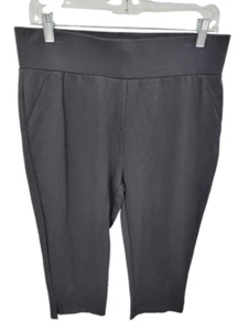 Tapata Hose Damen Large Schwarz Ponte Strick Stretch Freizeit Pull On Cropped - Bild 1 von 9
