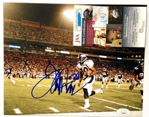 TERRELL DAVIS SIGNED 8X10 PHOTO DENVER BRONCOS SUPER BOWL GEORGIA XXXII NFL JSA - Picture 1 of 1