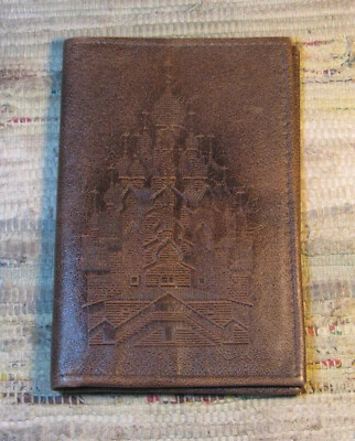 Cartera de cuero en relieve Kizhi vintage URSS 1992 rara Foto 1 de 4