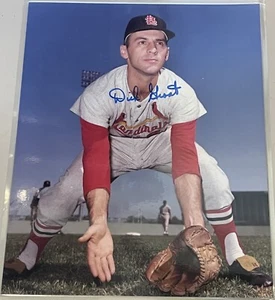 Foto autógrafa firmada a mano de béisbol de los Cardenales de San Luis MLB de Dick Groat 8" x 10" - Imagen 1 de 2