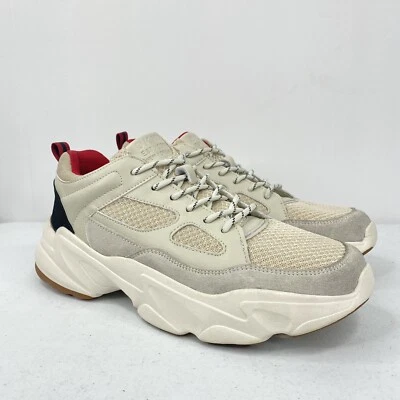 Zapatilla deportiva DKNY Steven con cordones para hombre - cuero de vaca / malla blanco roto talla 8,5 Foto 1 de 4