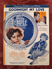 RARE Sheet Music Goodnight My Love Shirley Temple Mack Gordon Harry Revel 1936