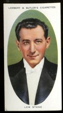 Tobacco Card, Lambert Butler, DANCE BAND LEADERS, 1936, Lew Stone, #22