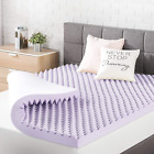 3 Inch Egg Crate Memory Foam Mattress Topper with Soothing Lavender Infusion, Ce