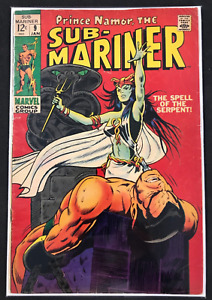 Sub-Mariner #9 (1969) KEY! 1st Full App Of King Naga, VTG Silver Age, LOW GRADE!