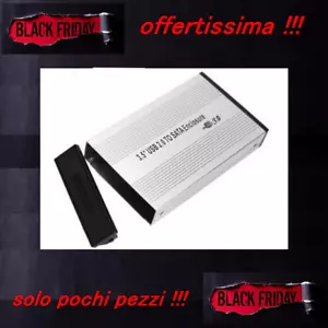 CASE BOX HDD ESTERNO x HARD DISK 3.5 SATA USB 3.0 ALLUMINIO ALIMENTATORE grigio - Foto 1 di 3