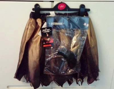 Nuevo TU Niñas Disfraz Halloween Bruja Dorada Araña Falda y Diadema Edad 7/8 Años Foto 1 de 4