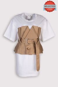 RRP€360 JUNYA WATANABE COMME DES GARCONS Bustier T-Shirt Top XS Made in Japan