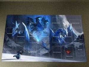 WVICM TCG Alfombra de Juego Yu-Gi-Oh Trishula Dragón de la Barrera de Hielo Juego de Cartas Alfombrilla Almohadilla - Imagen 1 de 6