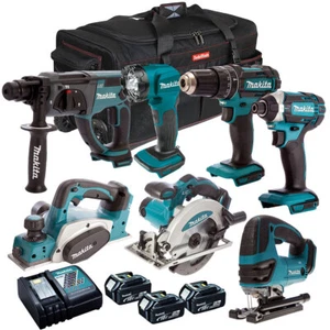 Makita 18V LXT 7 Piece Combo Tool Kit With 3 X 5.0AH Batteries Charger & Bag - Picture 1 of 11