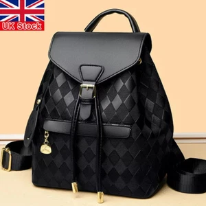 Womens Rucksack PU Leather Backpack Girl Ladies Small Travel School Shoulder Bag - Picture 1 of 17