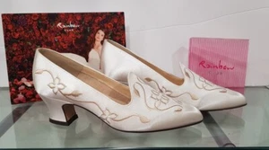 Rainbow Club Wedding Shoes Amanda UK 3 Ivory Satin -Ex Display Stock Sd5 - Picture 1 of 7