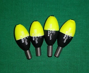 4 galleggianti da pesca Jigger Pole di altissima qualità (2 x 0,3 g giallo / 2 x 0,4 g giallo) - Foto 1 di 1