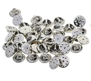 25 PIN BADGE BUTTERFLY BACKS LAPEL CLUTCH CLASP SILVER PLATED TS55 - Picture 1 of 3